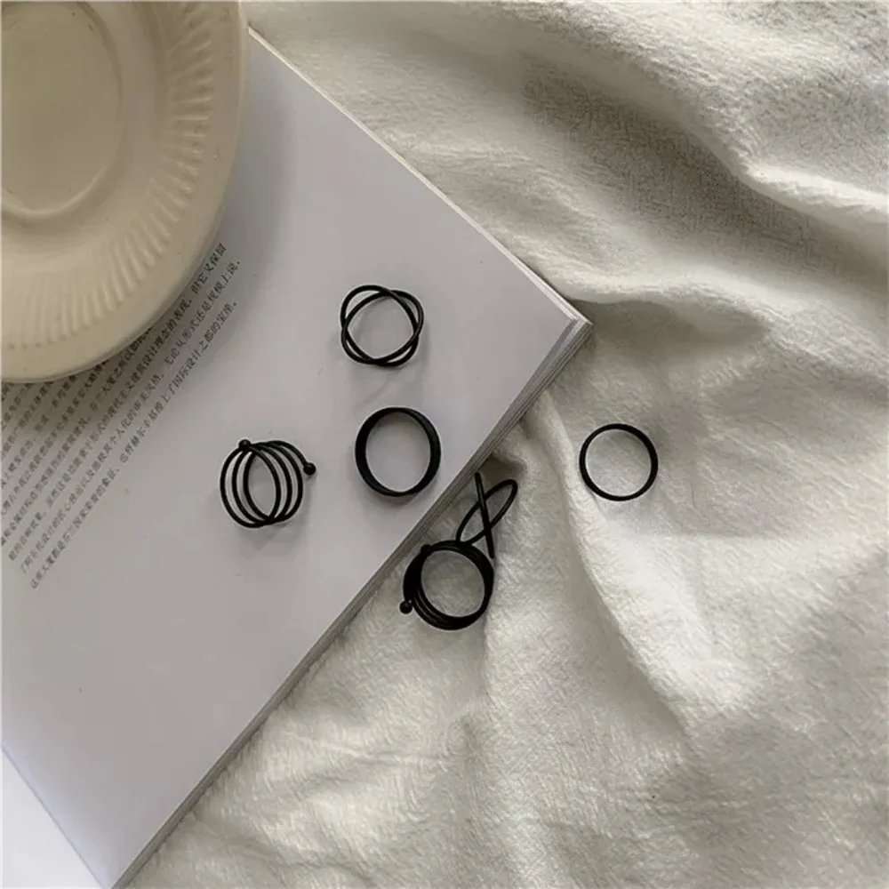 NEW‎ Black Midi Knuckle Interchangeable Ring Set